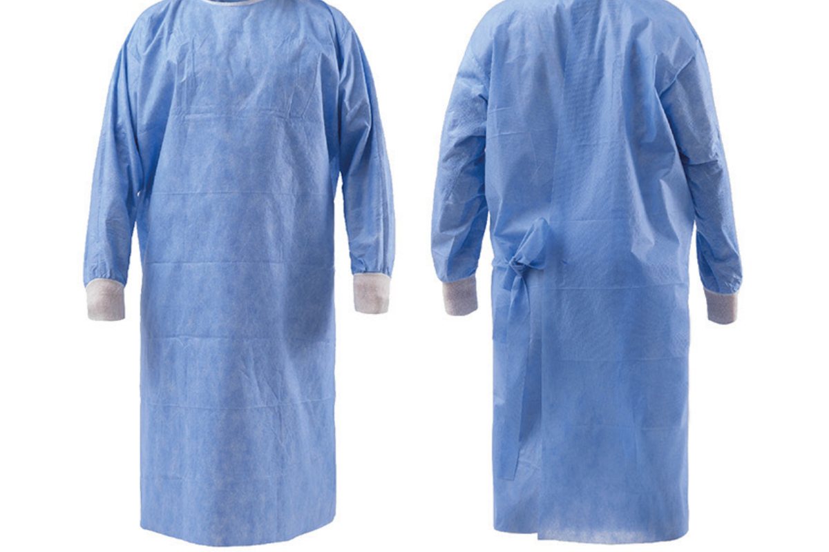 Reinforced surgical gown